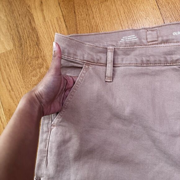 Old Navy Women’s Extra HR Sky-Hi Straight Secret Smooth Pockets Pink Sz 18 NWT - Picture 10 of 16